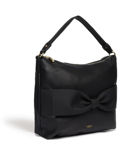 Abelia Black Vegan Hobo Bag-1