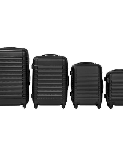 Set of 4 hard-walled suitcases, 4 colors-black-2