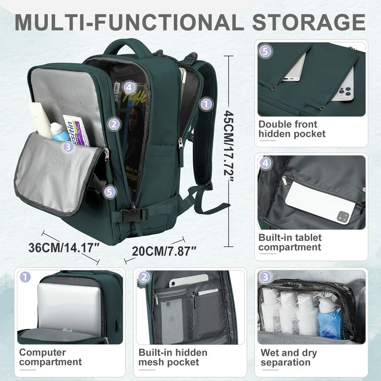 Unisex Cabin Size Travel Backpack-2