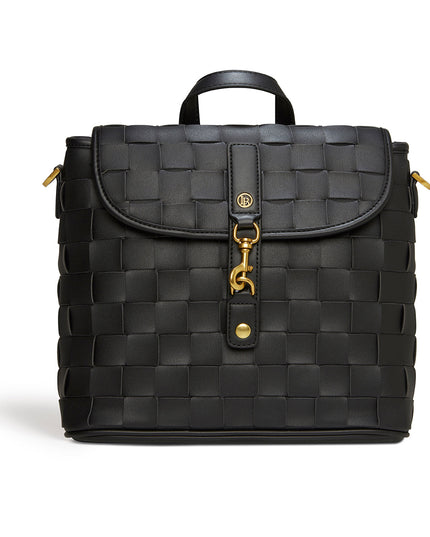 Rosie Black Mini Vegan Backpack-2