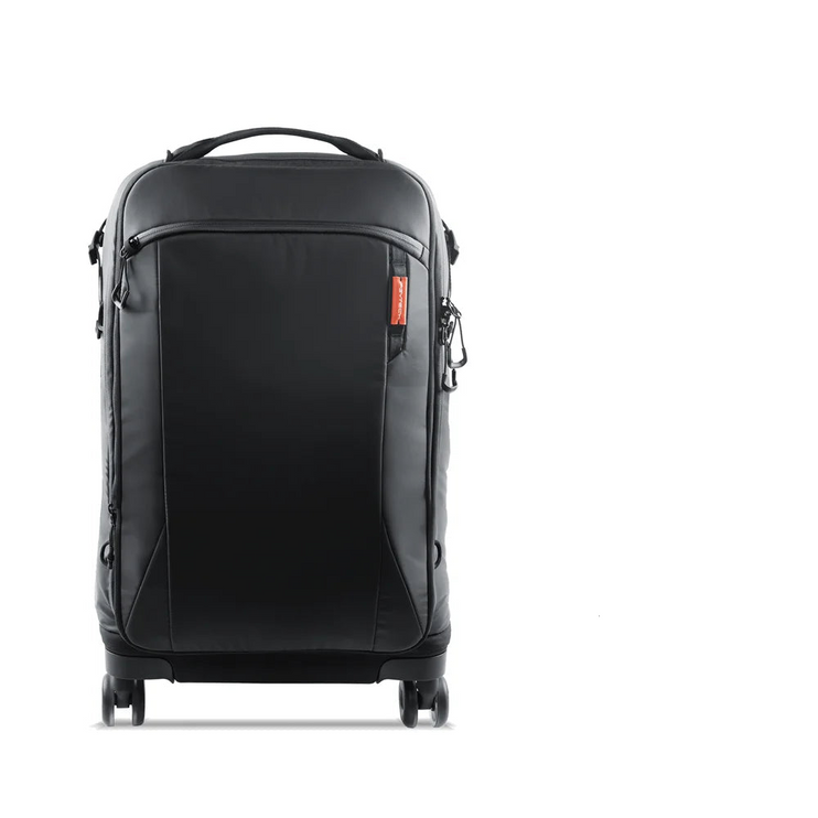 2-in-1 Outdoor Trolley Case Backpack Expandable Black-0