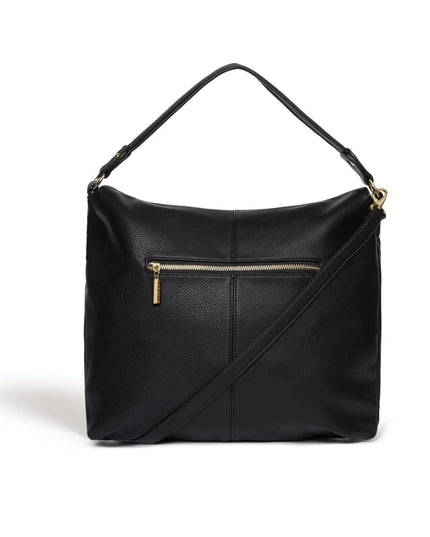 Abelia Black Vegan Hobo Bag-4