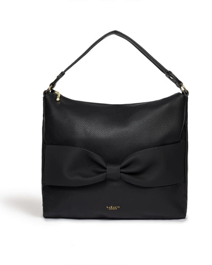 Abelia Black Vegan Hobo Bag-0