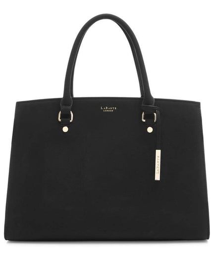 Aricia Black Vegan Laptop Bag-0