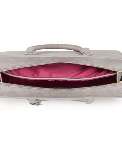 Aricia Grey Vegan Laptop Bag-3