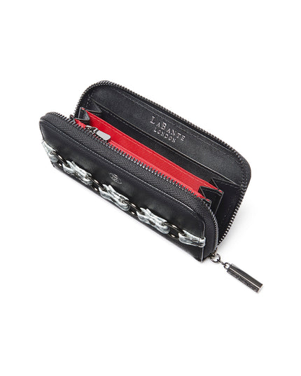 Ellen Black Vegan Zip Around Wallet-2